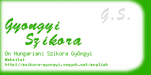gyongyi szikora business card